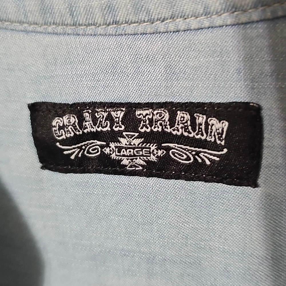 Light Blue Lace-Up Shirtdress - Picture 2 of 4